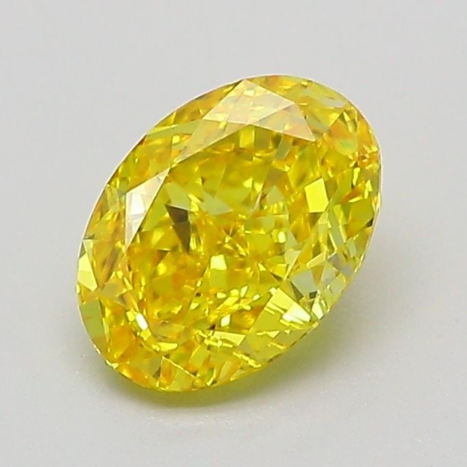 Loose Diamond - OVAL 1.02ct Fancy Vivid Yellow VVS1: Loose Diamond - OVAL 1.02ct Fancy Vivid Yellow VVS1 Source: This is a real non-mined Diamond that has been grown in a lab Shape: OVAL Carats: 1.02 Color: Fancy Vivid Yellow Certification: IGI Video: