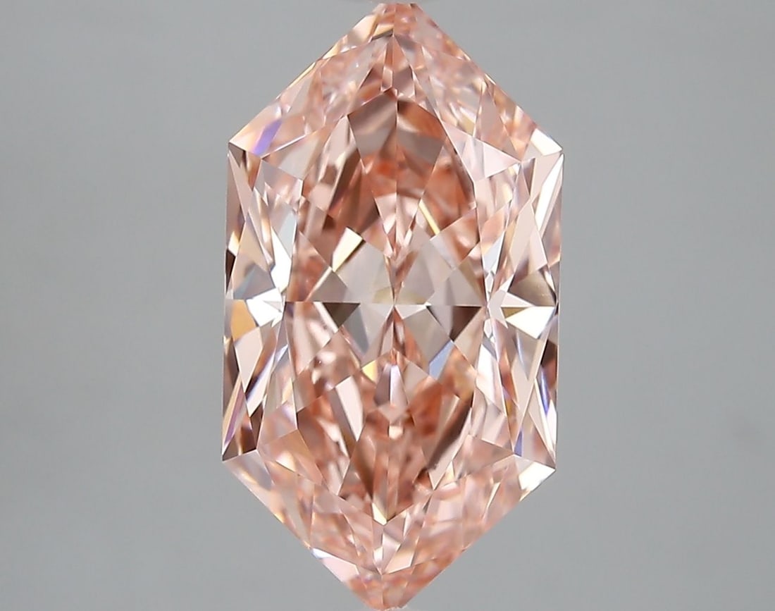 Loose Diamond - HEXAGONAL 4.35ct Fancy Vivid Pink VVS1: Loose Diamond - HEXAGONAL 4.35ct Fancy Vivid Pink VVS1 Source: This is a real non-mined Diamond that has been grown in a lab Shape: HEXAGONAL Carats: 4.35 Color: Fancy Vivid Pink Certification: IGI Vi