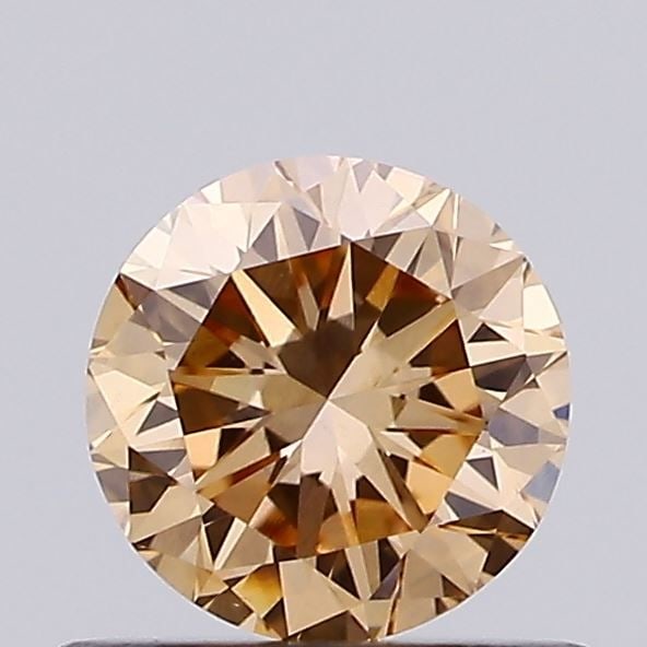 Loose Diamond - ROUND 0.58ct Fancy Light Brown VS1: Loose Diamond - ROUND 0.58ct Fancy Light Brown VS1 Source: This is a real non-mined Diamond that has been grown in a lab Shape: ROUND Carats: 0.58 Color: Fancy Light Brown Certification: IGI Video: