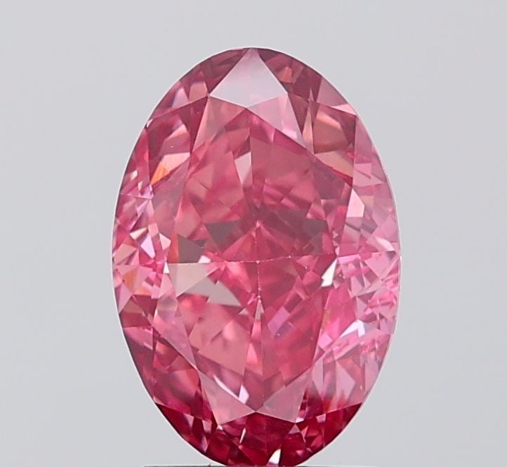 Loose Diamond - OVAL 2.17ct Fancy Vivid Pink VS1: Loose Diamond - OVAL 2.17ct Fancy Vivid Pink VS1 Source: This is a real non-mined Diamond that has been grown in a lab Shape: OVAL Carats: 2.17 Color: Fancy Vivid Pink Certification: IGI Video: