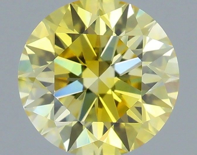 Ideal Loose Diamond - ROUND 0.74ct Fancy Intense Yellow VVS1: Ideal Loose Diamond - ROUND 0.74ct Fancy Intense Yellow VVS1 Source: This is a real non-mined Diamond that has been grown in a lab Shape: ROUND Carats: 0.74 Color: Fancy Intense Yellow Certification: 