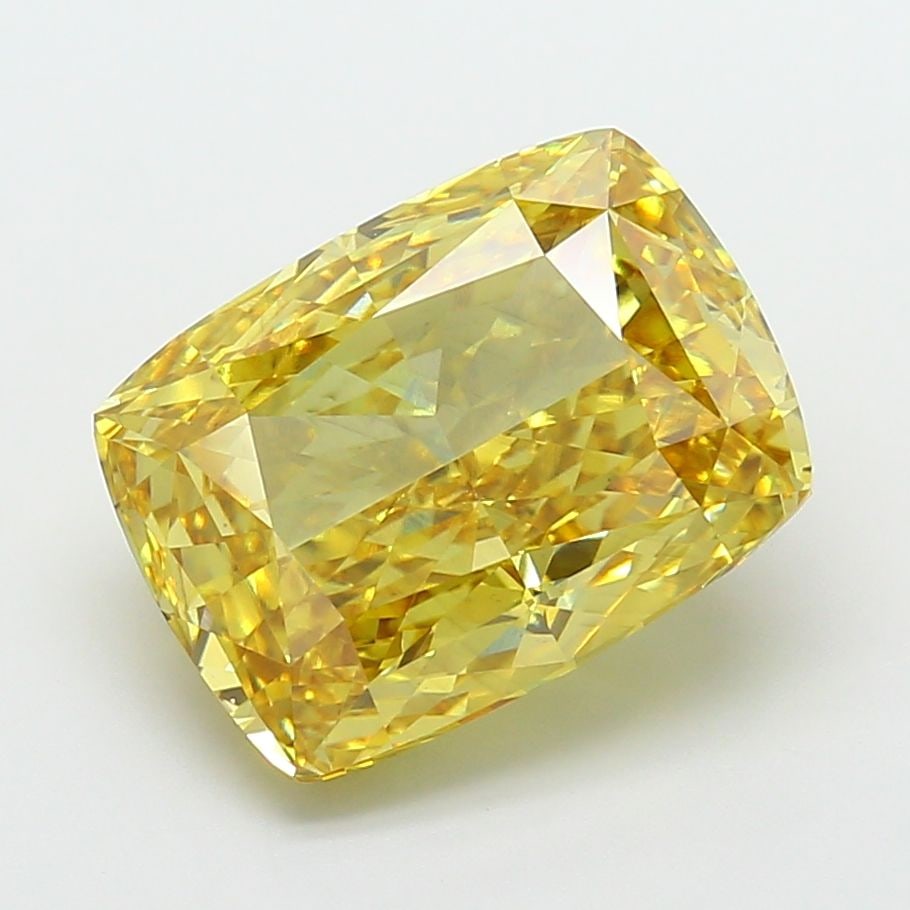Loose Diamond - CUSHION MODIFIED 10.56ct Fancy Intense Yellow VS2: Loose Diamond - CUSHION MODIFIED 10.56ct Fancy Intense Yellow VS2 Source: This is a real non-mined Diamond that has been grown in a lab Shape: CUSHION MODIFIED Carats: 10.56 Color: Fancy Intense Yello