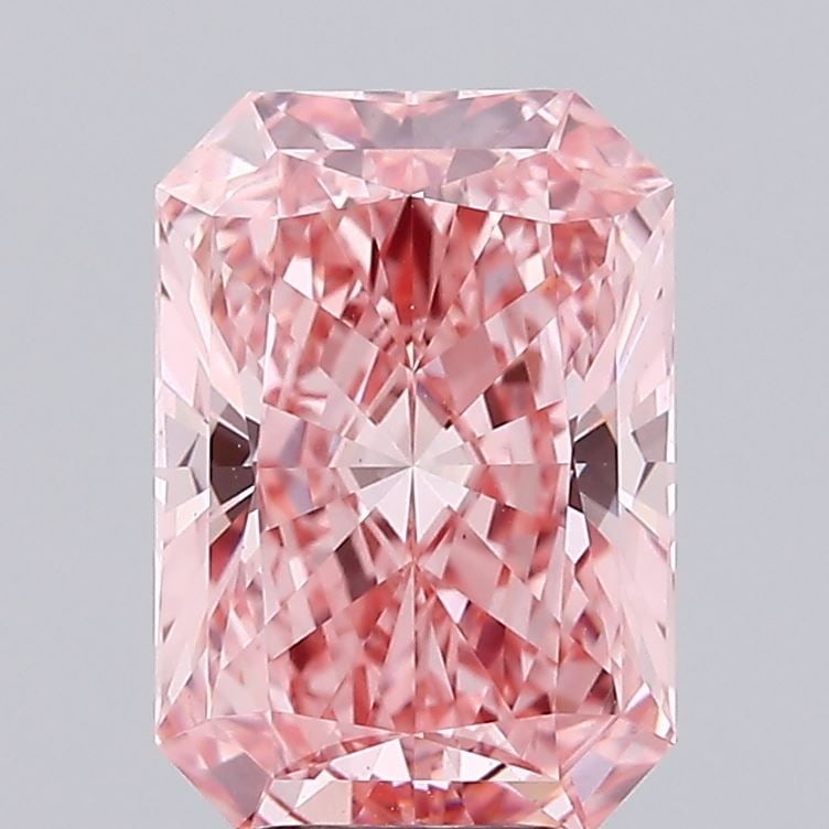 Loose Diamond - RADIANT 4.08ct Fancy Vivid Pink VS1: Loose Diamond - RADIANT 4.08ct Fancy Vivid Pink VS1 Source: This is a real non-mined Diamond that has been grown in a lab Shape: RADIANT Carats: 4.08 Color: Fancy Vivid Pink Certification: IGI Video: