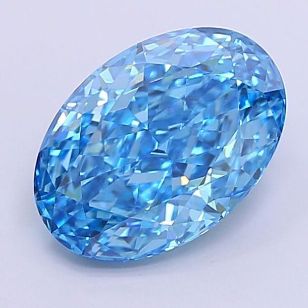 Loose Diamond - OVAL 2.56ct Fancy Vivid Blue VVS2: Loose Diamond - OVAL 2.56ct Fancy Vivid Blue VVS2 Source: This is a real non-mined Diamond that has been grown in a lab Shape: OVAL Carats: 2.56 Color: Fancy Vivid Blue Certification: IGI Video: