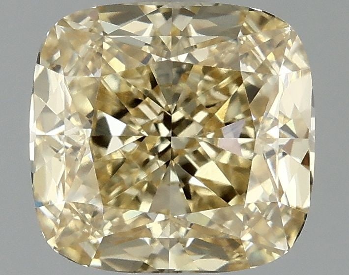 Loose Diamond - CUSHION MODIFIED 1.57ct Fancy Intense Yellow VVS2: Loose Diamond - CUSHION MODIFIED 1.57ct Fancy Intense Yellow VVS2 Source: This is a real non-mined Diamond that has been grown in a lab Shape: CUSHION MODIFIED Carats: 1.57 Color: Fancy Intense Yellow