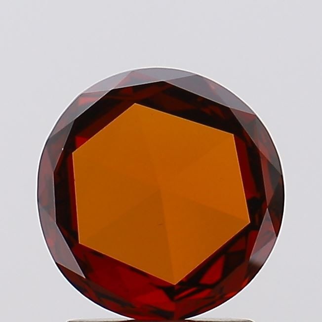 Loose Diamond - ROSE 1.02ct Fancy Vivid Orangey Red SI1: Loose Diamond - ROSE 1.02ct Fancy Vivid Orangey Red SI1 Source: This is a real non-mined Diamond that has been grown in a lab Shape: ROSE Carats: 1.02 Color: Fancy Vivid Orangey Red Certification: NON