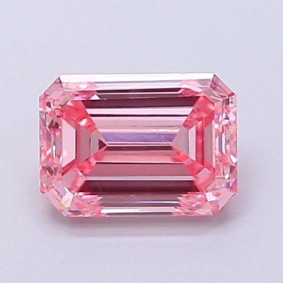 Loose Diamond - EMERALD 1.01ct Fancy Vivid Pink VVS2: Loose Diamond - EMERALD 1.01ct Fancy Vivid Pink VVS2 Source: This is a real non-mined Diamond that has been grown in a lab Shape: EMERALD Carats: 1.01 Color: Fancy Vivid Pink Certification: IGI Video: