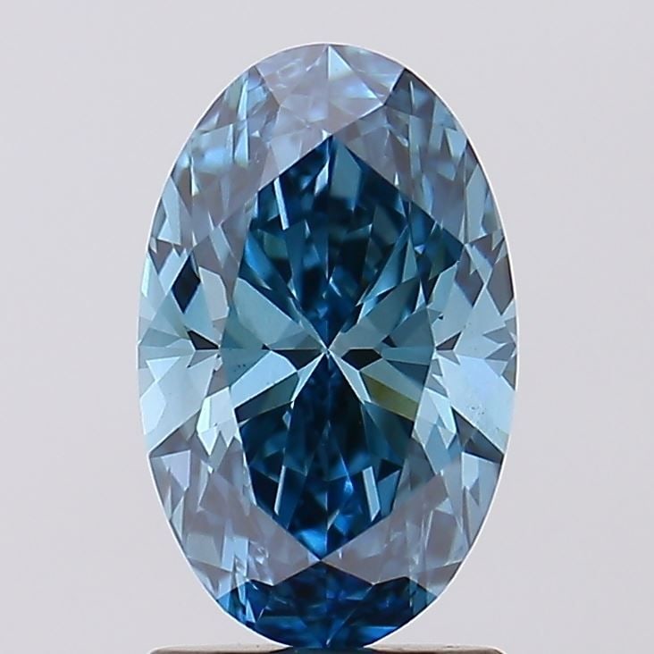 Loose Diamond - OVAL 1.51ct Fancy Vivid Blue VS1: Loose Diamond - OVAL 1.51ct Fancy Vivid Blue VS1 Source: This is a real non-mined Diamond that has been grown in a lab Shape: OVAL Carats: 1.51 Color: Fancy Vivid Blue Certification: IGI Video: