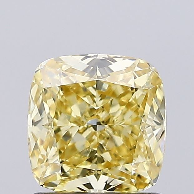 Loose Diamond - CUSHION MODIFIED 1.16ct Fancy Intense Yellow VVS2: Loose Diamond - CUSHION MODIFIED 1.16ct Fancy Intense Yellow VVS2 Source: This is a real non-mined Diamond that has been grown in a lab Shape: CUSHION MODIFIED Carats: 1.16 Color: Fancy Intense Yellow