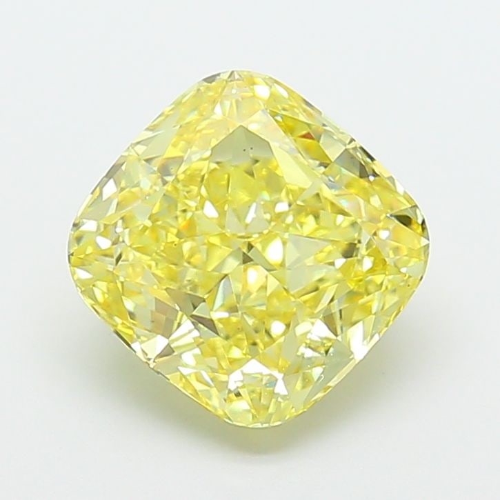 Loose Diamond - CUSHION MODIFIED 4.06ct Fancy Intense Yellow VS1: Loose Diamond - CUSHION MODIFIED 4.06ct Fancy Intense Yellow VS1 Source: This is a real non-mined Diamond that has been grown in a lab Shape: CUSHION MODIFIED Carats: 4.06 Color: Fancy Intense Yellow 