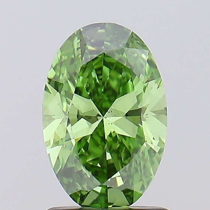 Loose Diamond - OVAL 1.0ct Fancy Vivid Green VS2: Loose Diamond - OVAL 1.0ct Fancy Vivid Green VS2 Source: This is a real non-mined Diamond that has been grown in a lab Shape: OVAL Carats: 1.0 Color: Fancy Vivid Green Certification: IGI Video: