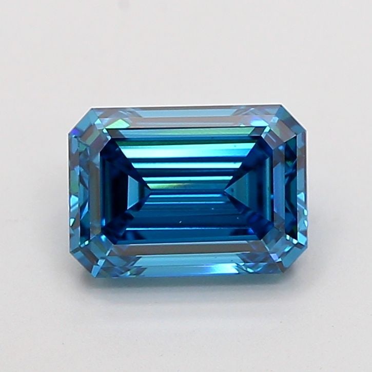 Loose Diamond - EMERALD 2.03ct Fancy Vivid Blue VS1: Loose Diamond - EMERALD 2.03ct Fancy Vivid Blue VS1 Source: This is a real non-mined Diamond that has been grown in a lab Shape: EMERALD Carats: 2.03 Color: Fancy Vivid Blue Certification: IGI Video: