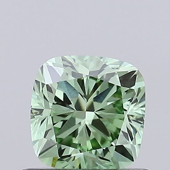Loose Diamond - CUSHION MODIFIED 0.68ct Fancy Vivid Green VS1: Loose Diamond - CUSHION MODIFIED 0.68ct Fancy Vivid Green VS1 Source: This is a real non-mined Diamond that has been grown in a lab Shape: CUSHION MODIFIED Carats: 0.68 Color: Fancy Vivid Green Certif