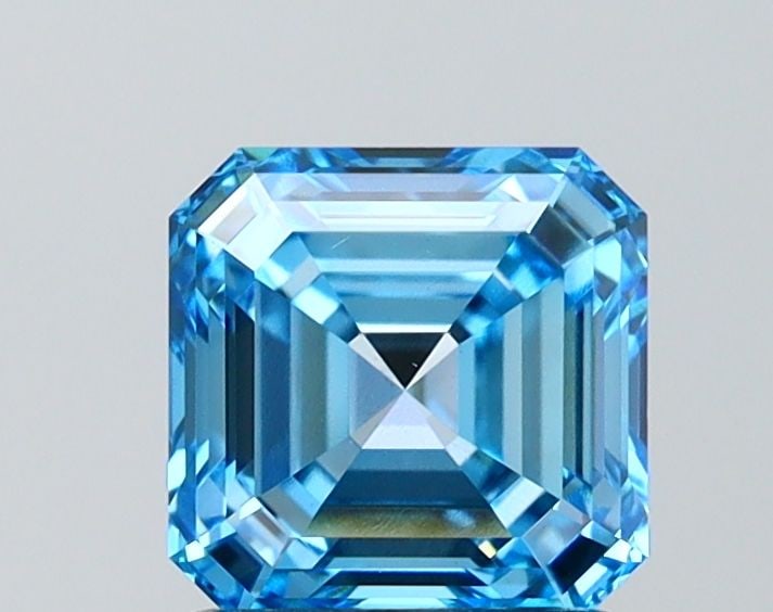 Loose Diamond - ASSCHER 1.59ct Fancy Vivid Blue VVS2: Loose Diamond - ASSCHER 1.59ct Fancy Vivid Blue VVS2 Source: This is a real non-mined Diamond that has been grown in a lab Shape: ASSCHER Carats: 1.59 Color: Fancy Vivid Blue Certification: IGI Video: