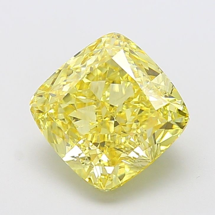 Loose Diamond - CUSHION MODIFIED 5.04ct Fancy Intense Yellow VS2: Loose Diamond - CUSHION MODIFIED 5.04ct Fancy Intense Yellow VS2 Source: This is a real non-mined Diamond that has been grown in a lab Shape: CUSHION MODIFIED Carats: 5.04 Color: Fancy Intense Yellow 