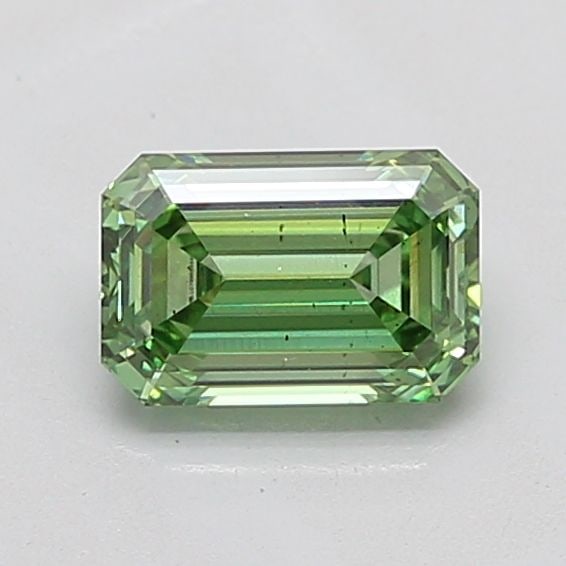 Loose Diamond - EMERALD 1.07ct Fancy Vivid Green VS2: Loose Diamond - EMERALD 1.07ct Fancy Vivid Green VS2 Source: This is a real non-mined Diamond that has been grown in a lab Shape: EMERALD Carats: 1.07 Color: Fancy Vivid Green Certification: IGI The D