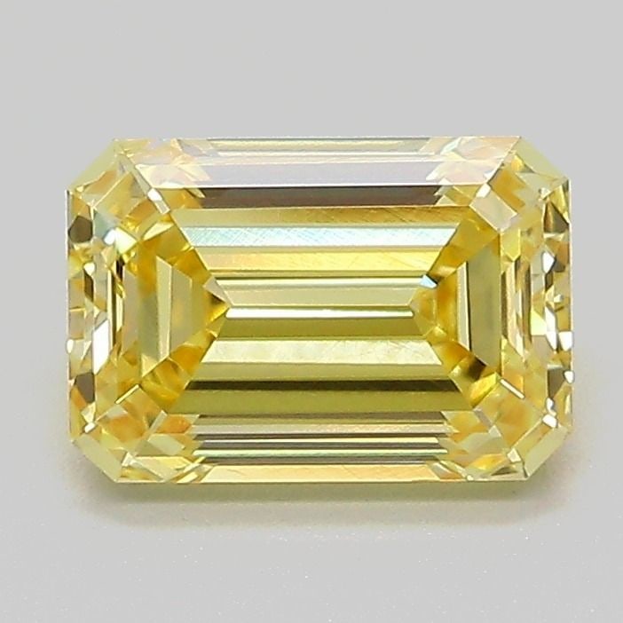 Loose Diamond - EMERALD 1.71ct Fancy Yellow VVS2: Loose Diamond - EMERALD 1.71ct Fancy Yellow VVS2 Source: This is a real non-mined Diamond that has been grown in a lab Shape: EMERALD Carats: 1.71 Color: Fancy Yellow Certification: IGI Video: