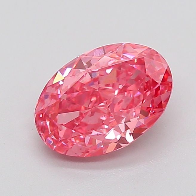 Loose Diamond - OVAL 2.09ct Fancy Vivid Reddish Pink VS2: Loose Diamond - OVAL 2.09ct Fancy Vivid Reddish Pink VS2 Source: This is a real non-mined Diamond that has been grown in a lab Shape: OVAL Carats: 2.09 Color: Fancy Vivid Reddish Pink Certification: I