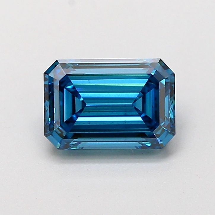 Loose Diamond - EMERALD 1.58ct Fancy Vivid Blue VS1: Loose Diamond - EMERALD 1.58ct Fancy Vivid Blue VS1 Source: This is a real non-mined Diamond that has been grown in a lab Shape: EMERALD Carats: 1.58 Color: Fancy Vivid Blue Certification: IGI Video: