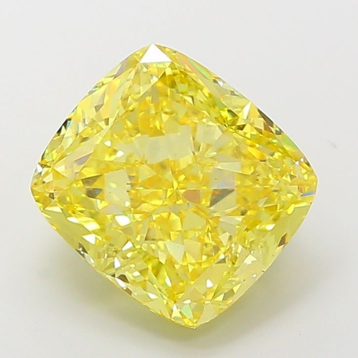 Loose Diamond - CUSHION MODIFIED 8.6ct Fancy Vivid Yellow VS2: Loose Diamond - CUSHION MODIFIED 8.6ct Fancy Vivid Yellow VS2 Source: This is a real non-mined Diamond that has been grown in a lab Shape: CUSHION MODIFIED Carats: 8.6 Color: Fancy Vivid Yellow Certif