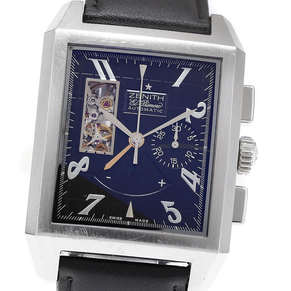 Zenith Grand Port Royal Open Ref 03.0550.4021 Automatic Chronograph Watch: Zenith Grand Port Royal Open Ref 03.0550.4021 Automatic Chronograph Watch Zenith Grand Port Royal Open men's wristwatch with automatic movement and a black dial. This reference 03.0550.4021 features c