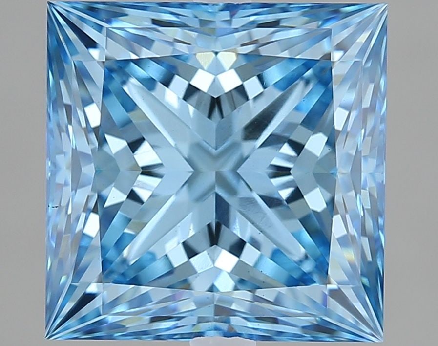 Loose Diamond - PRINCESS 3.03ct Fancy Vivid Blue VS1 (1 of 1)