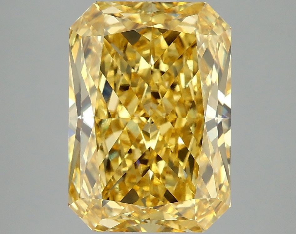 Loose Diamond - RADIANT 4.1ct Fancy Vivid Yellow VVS2: Loose Diamond - RADIANT 4.1ct Fancy Vivid Yellow VVS2 Source: This is a real non-mined Diamond that has been grown in a lab Shape: RADIANT Carats: 4.1 Color: Fancy Vivid Yellow Certification: IGI Vide