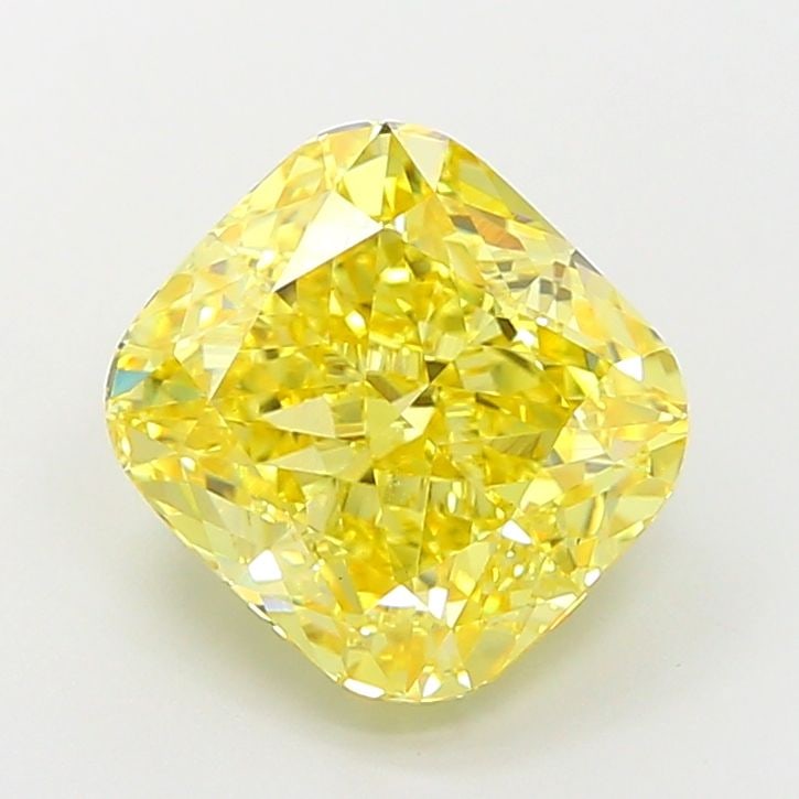 Loose Diamond - CUSHION MODIFIED 4.6ct Fancy Vivid Yellow VS1: Loose Diamond - CUSHION MODIFIED 4.6ct Fancy Vivid Yellow VS1 Source: This is a real non-mined Diamond that has been grown in a lab Shape: CUSHION MODIFIED Carats: 4.6 Color: Fancy Vivid Yellow Certif