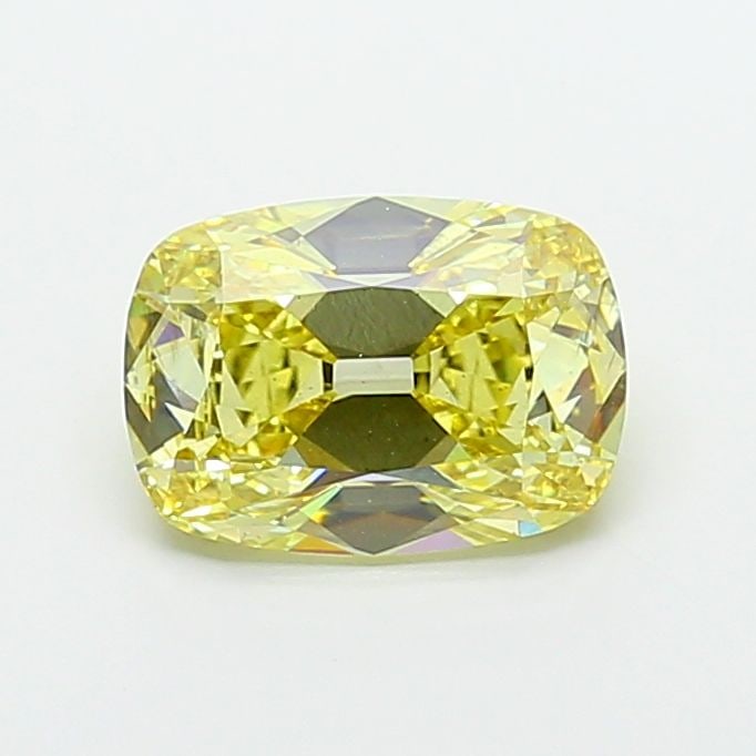 Loose Diamond - CUSHION BRILLIANT 5.02ct Fancy Intense Yellow VS2: Loose Diamond - CUSHION BRILLIANT 5.02ct Fancy Intense Yellow VS2 Source: This is a real non-mined Diamond that has been grown in a lab Shape: CUSHION BRILLIANT Carats: 5.02 Color: Fancy Intense Yello