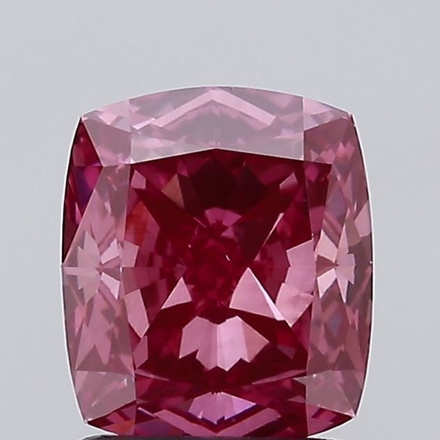 Loose Diamond - CUSHION MODIFIED 1.56ct Fancy Vivid Pink VS1: Loose Diamond - CUSHION MODIFIED 1.56ct Fancy Vivid Pink VS1 Source: This is a real non-mined Diamond that has been grown in a lab Shape: CUSHION MODIFIED Carats: 1.56 Color: Fancy Vivid Pink Certific