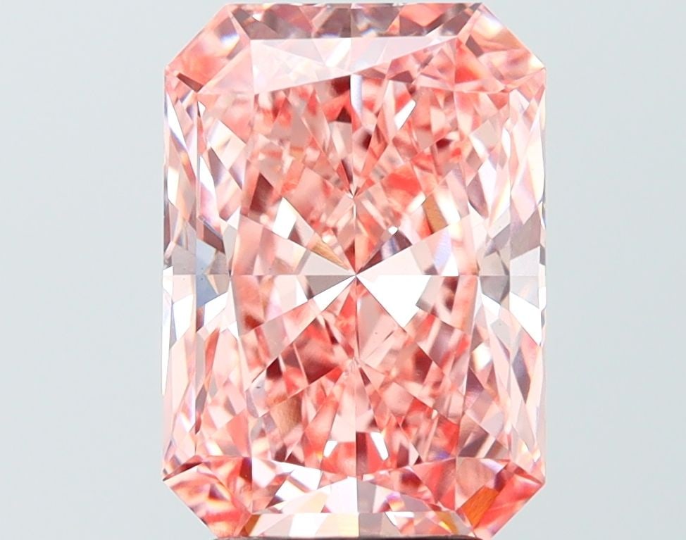 Loose Diamond - RADIANT 4.05ct Fancy Vivid Pink VS1: Loose Diamond - RADIANT 4.05ct Fancy Vivid Pink VS1 Source: This is a real non-mined Diamond that has been grown in a lab Shape: RADIANT Carats: 4.05 Color: Fancy Vivid Pink Certification: IGI Video: