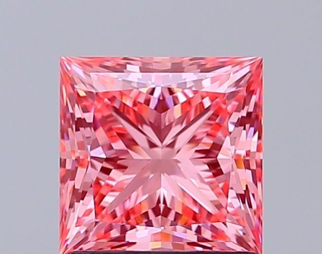 Loose Diamond - PRINCESS 1.51ct Fancy Vivid Pink VVS2: Loose Diamond - PRINCESS 1.51ct Fancy Vivid Pink VVS2 Source: This is a real non-mined Diamond that has been grown in a lab Shape: PRINCESS Carats: 1.51 Color: Fancy Vivid Pink Certification: IGI Vide