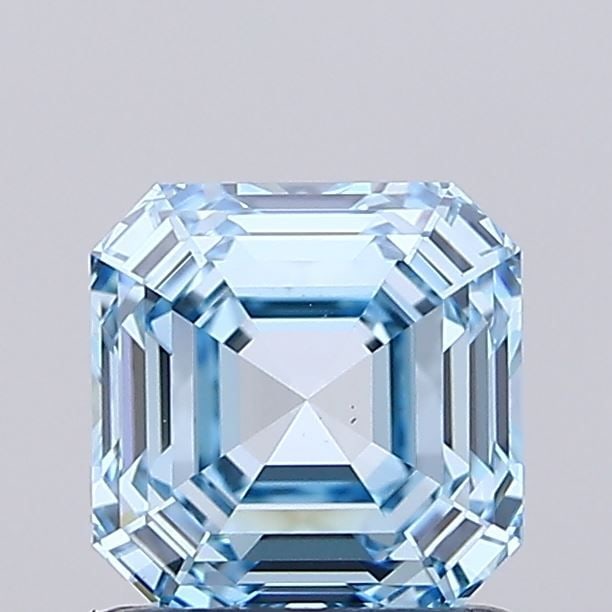Loose Diamond - ASSCHER 1.02ct Fancy Intense Blue VS1: Loose Diamond - ASSCHER 1.02ct Fancy Intense Blue VS1 Source: This is a real non-mined Diamond that has been grown in a lab Shape: ASSCHER Carats: 1.02 Color: Fancy Intense Blue Certification: IGI