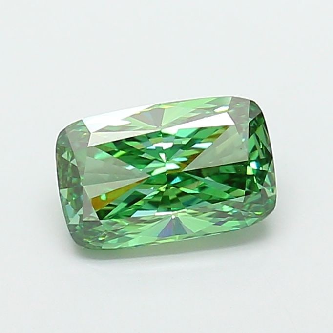 Loose Diamond - CUSHION MODIFIED 2.53ct Fancy Vivid Green VS1: Loose Diamond - CUSHION MODIFIED 2.53ct Fancy Vivid Green VS1 Source: This is a real non-mined Diamond that has been grown in a lab Shape: CUSHION MODIFIED Carats: 2.53 Color: Fancy Vivid Green