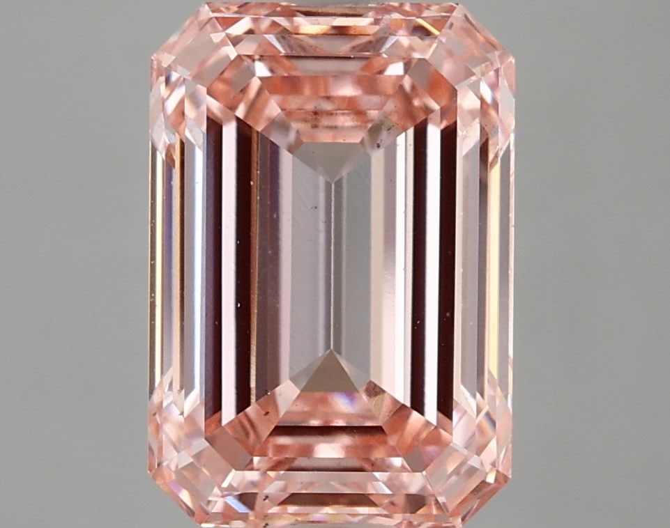Loose Diamond - EMERALD 5.05ct Fancy Vivid Pink VS2: Loose Diamond - EMERALD 5.05ct Fancy Vivid Pink VS2 Source: This is a real non-mined Diamond that has been grown in a lab Shape: EMERALD Carats: 5.05 Color: Fancy Vivid Pink Certification: IGI Video: