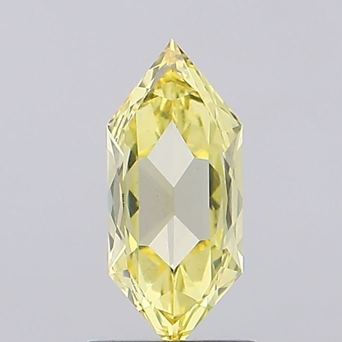 Loose Diamond - HEXAGONAL 0.78ct Fancy Intense Yellow VVS2: Loose Diamond - HEXAGONAL 0.78ct Fancy Intense Yellow VVS2 Source: This is a real non-mined Diamond that has been grown in a lab Shape: HEXAGONAL Carats: 0.78 Color: Fancy Intense Yellow Certification