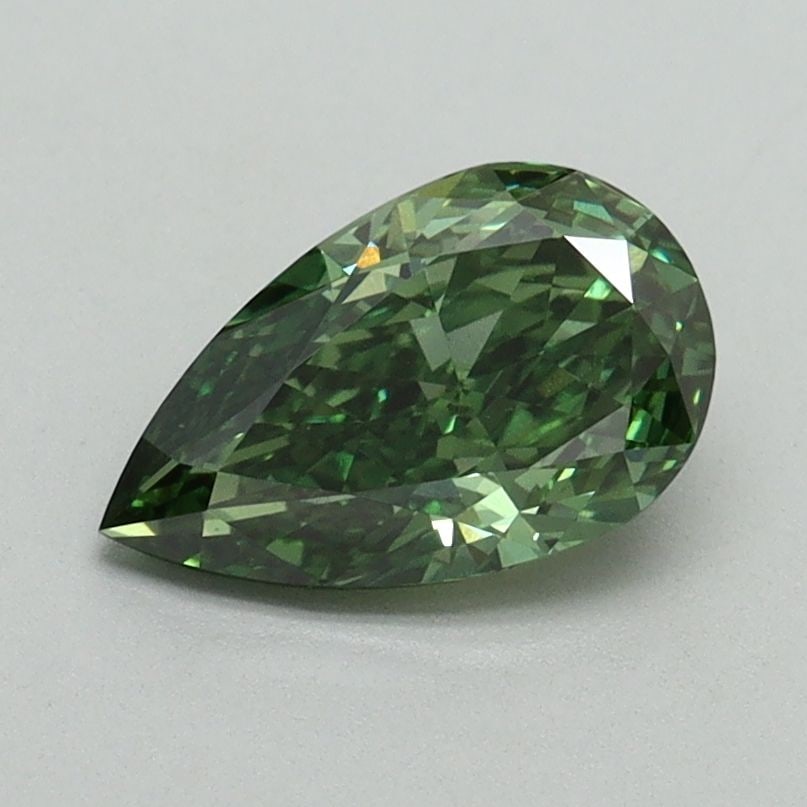 Loose Diamond - PEAR 1.01ct Fancy Vivid Green VS1: Loose Diamond - PEAR 1.01ct Fancy Vivid Green VS1 Source: This is a real non-mined Diamond that has been grown in a lab Shape: PEAR Carats: 1.01 Color: Fancy Vivid Green Certification: IGI Video:
