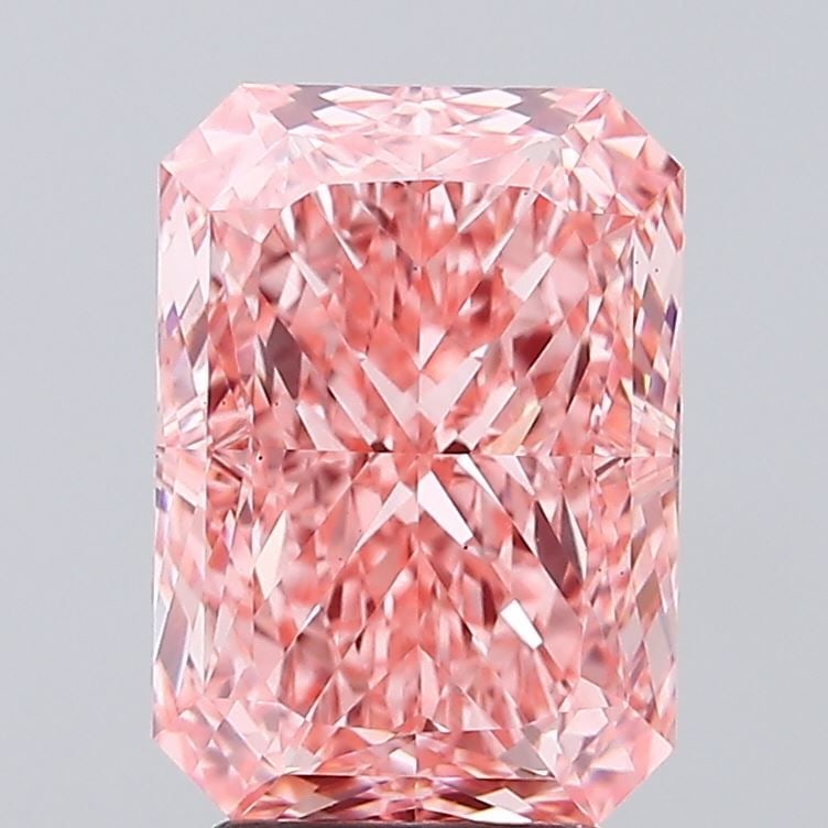 Loose Diamond - RADIANT 4.1ct Fancy Vivid Pink VS1: Loose Diamond - RADIANT 4.1ct Fancy Vivid Pink VS1 Source: This is a real non-mined Diamond that has been grown in a lab Shape: RADIANT Carats: 4.1 Color: Fancy Vivid Pink Certification: IGI Video: