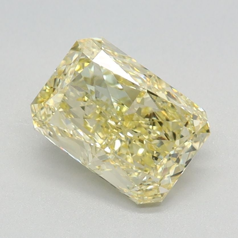 Loose Diamond - RADIANT 1.26ct Fancy Yellow VVS2: Loose Diamond - RADIANT 1.26ct Fancy Yellow VVS2 Source: This is a real non-mined Diamond that has been grown in a lab Shape: RADIANT Carats: 1.26 Color: Fancy Yellow Certification: IGI Video: