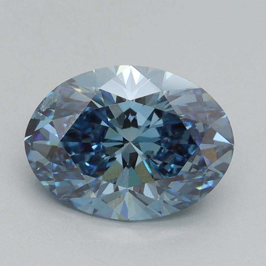Loose Diamond - OVAL 1.82ct Fancy Vivid Blue SI1: Loose Diamond - OVAL 1.82ct Fancy Vivid Blue SI1 Source: This is a real non-mined Diamond that has been grown in a lab Shape: OVAL Carats: 1.82 Color: Fancy Vivid Blue Certification: IGI Video: