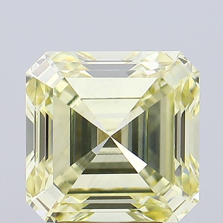 Loose Diamond - ASSCHER 5.51ct Fancy Light Yellow VS1: Loose Diamond - ASSCHER 5.51ct Fancy Light Yellow VS1 Source: This is a real non-mined Diamond that has been grown in a lab Shape: ASSCHER Carats: 5.51 Color: Fancy Light Yellow Certification: IGI Vid