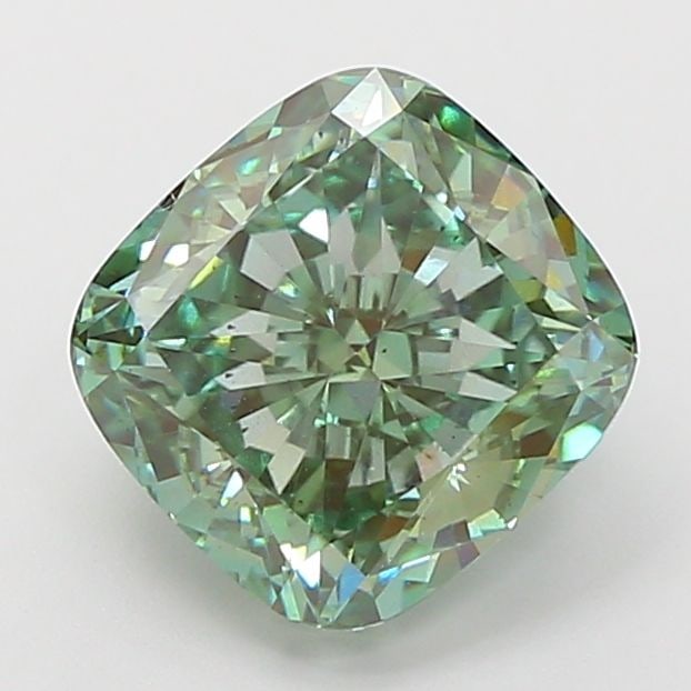 Loose Diamond - CUSHION MODIFIED 3.02ct Fancy Vivid Green VS2: Loose Diamond - CUSHION MODIFIED 3.02ct Fancy Vivid Green VS2 Source: This is a real non-mined Diamond that has been grown in a lab Shape: CUSHION MODIFIED Carats: 3.02 Color: Fancy Vivid Green Certif