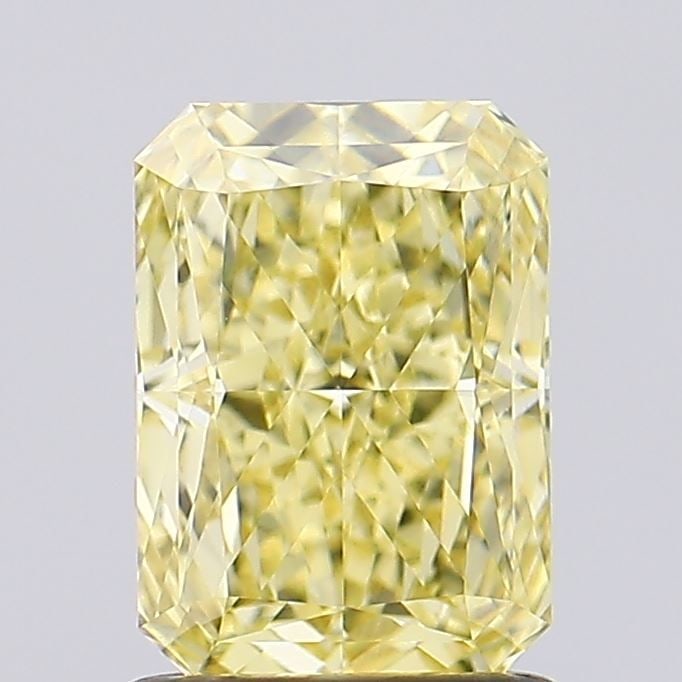 Loose Diamond - RADIANT 1.57ct Fancy Intense Yellow VVS2: Loose Diamond - RADIANT 1.57ct Fancy Intense Yellow VVS2 Source: This is a real non-mined Diamond that has been grown in a lab Shape: RADIANT Carats: 1.57 Color: Fancy Intense Yellow Certification: IG
