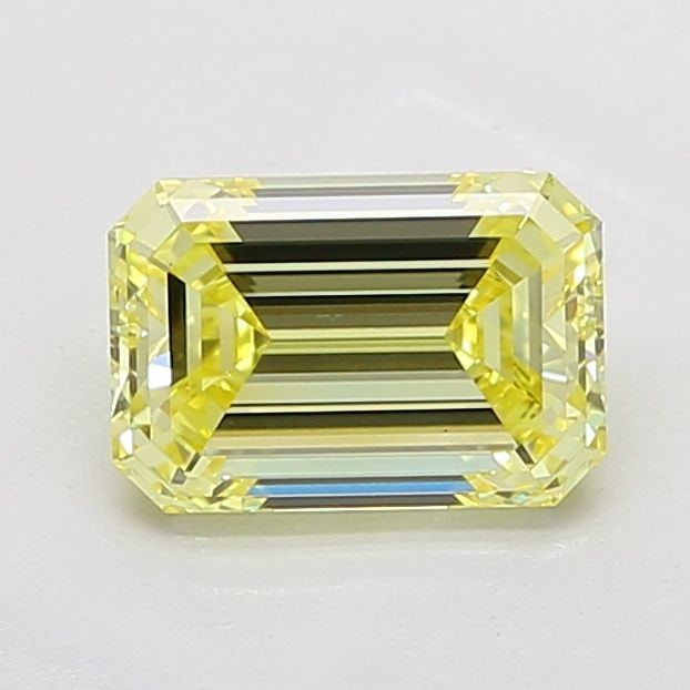 Loose Diamond - EMERALD 3.04ct Fancy Intense Yellow VS1: Loose Diamond - EMERALD 3.04ct Fancy Intense Yellow VS1 Source: This is a real non-mined Diamond that has been grown in a lab Shape: EMERALD Carats: 3.04 Color: Fancy Intense Yellow Certification: IGI