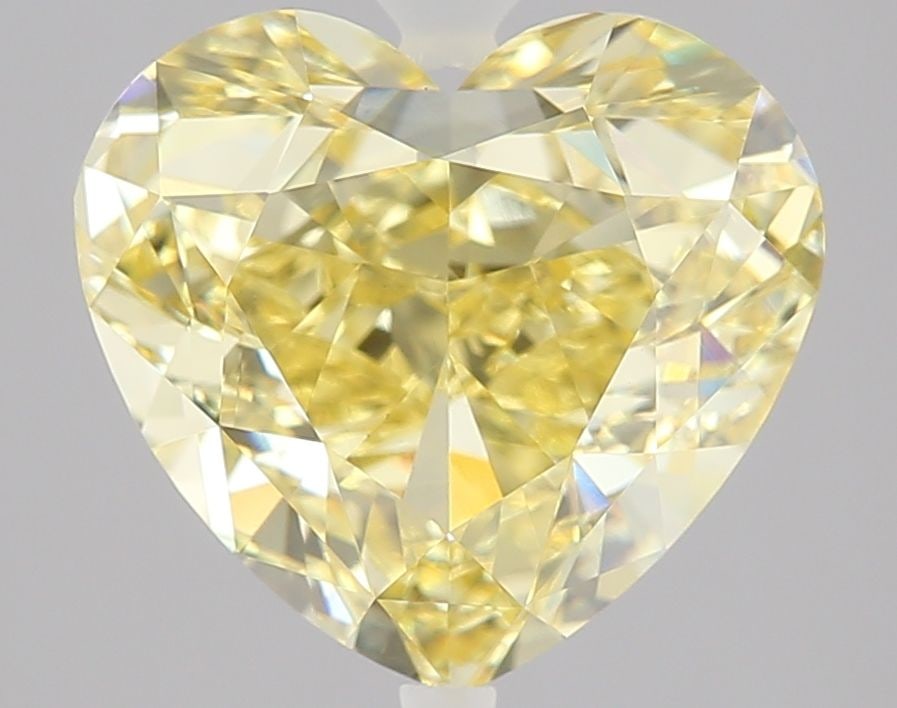 Loose Diamond - HEART 4.02ct Fancy Intense Yellow VVS2: Loose Diamond - HEART 4.02ct Fancy Intense Yellow VVS2 Source: This is a real non-mined Diamond that has been grown in a lab Shape: HEART Carats: 4.02 Color: Fancy Intense Yellow Certification: IGI Vi