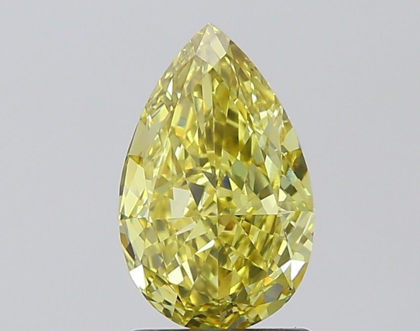 Loose Diamond - PEAR 1.07ct Fancy Vivid Yellow VS1: Loose Diamond - PEAR 1.07ct Fancy Vivid Yellow VS1 Source: This is a real non-mined Diamond that has been grown in a lab Shape: PEAR Carats: 1.07 Color: Fancy Vivid Yellow Certification: NONE Video: