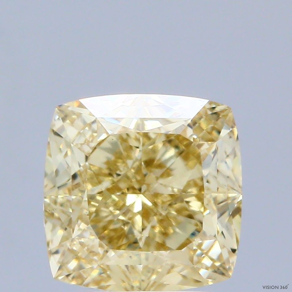 Loose Diamond - CUSHION MODIFIED 2.87ct Fancy Intense Yellow VS1: Loose Diamond - CUSHION MODIFIED 2.87ct Fancy Intense Yellow VS1 Source: This is a real non-mined Diamond that has been grown in a lab Shape: CUSHION MODIFIED Carats: 2.87 Color: Fancy Intense Yellow 