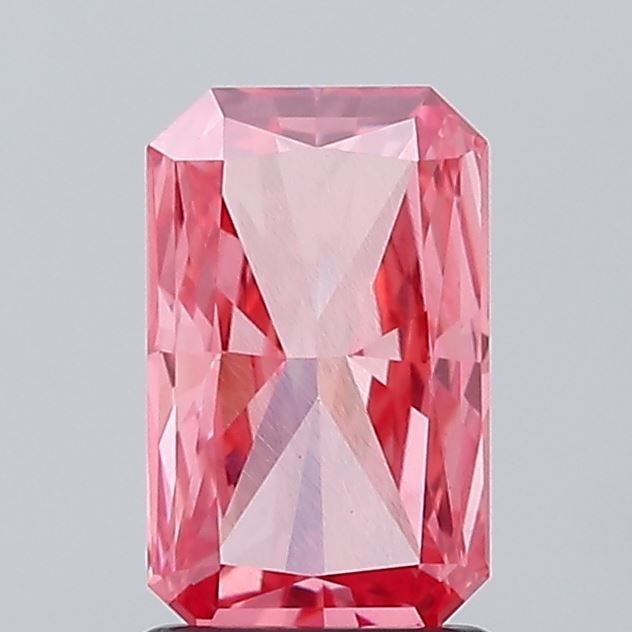 Loose Diamond - RADIANT 1.56ct Fancy Vivid Pink VS1: Loose Diamond - RADIANT 1.56ct Fancy Vivid Pink VS1 Source: This is a real non-mined Diamond that has been grown in a lab Shape: RADIANT Carats: 1.56 Color: Fancy Vivid Pink Certification: IGI Video: