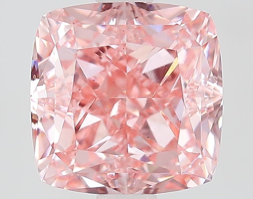 Loose Diamond - CUSHION MODIFIED 2.01ct Fancy Vivid Pink VS1: Loose Diamond - CUSHION MODIFIED 2.01ct Fancy Vivid Pink VS1 Source: This is a real non-mined Diamond that has been grown in a lab Shape: CUSHION MODIFIED Carats: 2.01 Color: Fancy Vivid Pink Certific