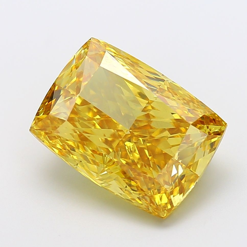 Loose Diamond - CUSHION MODIFIED 10.03ct Fancy Vivid Yellow VS1: Loose Diamond - CUSHION MODIFIED 10.03ct Fancy Vivid Yellow VS1 Source: This is a real non-mined Diamond that has been grown in a lab Shape: CUSHION MODIFIED Carats: 10.03 Color: Fancy Vivid Yellow Ce